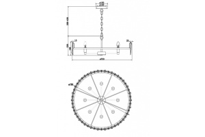 Подвесная люстра Maytoni Puntes MOD043PL-08G - 3