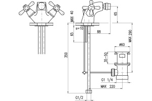 Смеситель для биде Rav Slezak Morava хром (MK145.5) - 2