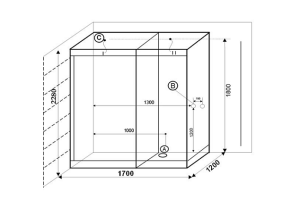 Душевая кабина Frank 170х120 левая с финской сауной - 3