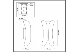 Уличный настенный светодиодный светильник Odeon Light Hightech Krista 3886/6BG - 3