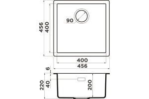 Мойка кухонная Omoikiri Yamakawa графит (4993781) - 2