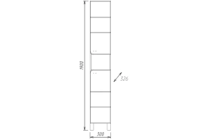 Шкаф-пенал Onika Стиль 30 белый/светлое дерево (403048) - 3