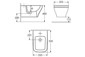 4.21014.20 INFINITY 2 Биде подвесное, 530x360 мм, белый (301930) - 2