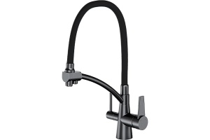 Смеситель для кухни Gappo темно-серый