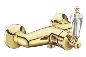 Смеситель для душа Boheme Vogue золото с прозрачным кристаллом Swarovski