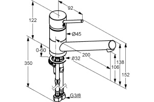 Смеситель для кухонной мойки Kludi Scope хром (339330575) - 3