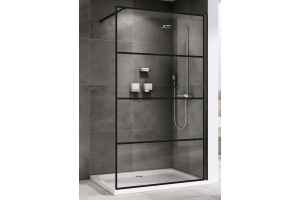 Душевая перегородка ABBER Immer Offen 100 профиль черный (AG65100B)