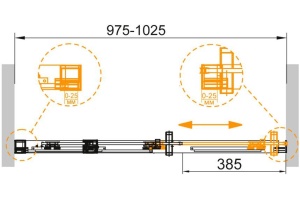 Душевая дверь в нишу Cezares Duet Soft BF 1 100 C Cr L - 3