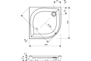 Душевой поддон Ravak Galaxy 100x100 см (A22AA01310) - 3
