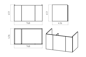 Тумба под раковину Misty Лира 80 белая глянцевая - 3