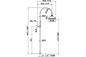 Душевая стойка Gattoni Pd (4292/PDV0br) - 2