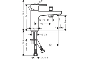Смеситель Hansgrohe Vernis Shape 71463000 на борт ванны, хром - 2