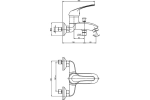 Смеситель для ванны с душем Paini Trento TRCR111LMKM - 2