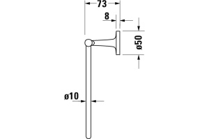 Полотенцедержатель Duravit Starck T 0099471000 хром - 3