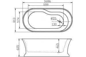 Акриловая ванна BelBagno BB300 - 3