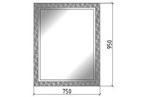 Зеркало Boheme Armadi Art Linea 75х95 белое золото - 3