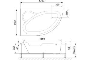 Акриловая ванна Royal bath Alpine 170x100 см (RB 819102 L) - 2