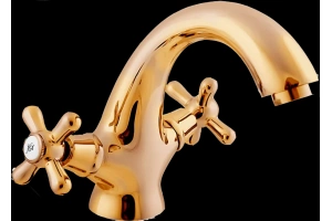 Смеситель для раковины Rav Slezak Morava retro золото