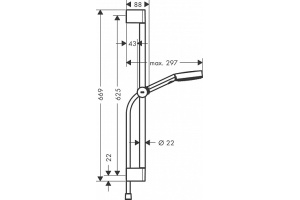 Душевой гарнитур Hansgrohe Pulsify Relaxation 105 3jet хром - 2