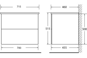 Тумба под раковину Belbagno Etna 70 белый матовый - 3