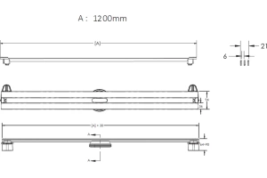 Душевой лоток Berges Super Slim 120 хром матовый - 2