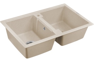 Мойка кухонная Paulmark Zwilling 81 бежевый матовый - 3