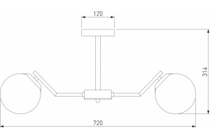 Люстра на штанге Eurosvet Frost 70154/6 латунь - 3
