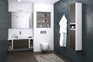 Мебель для ванной Акватон Брук 120 (20+80+20) дуб феррара - 2