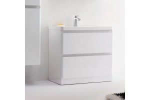 Тумба с раковиной BelBagno Energia-N 80 bianco lucido напольная