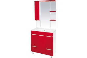 Мебель для ванной Misty Кристи 75 красная эмаль