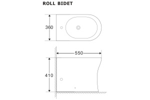 Биде напольное Aquanet Roll-B CL-12249F - 2