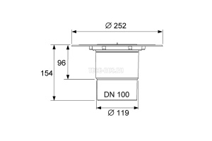 Сифон вертикальный DN100 - 2