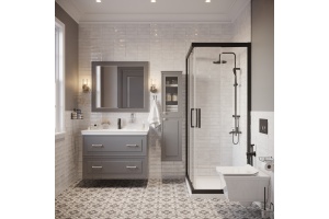 Тумба с раковиной STWORKI Хадстен 100 серая - 3