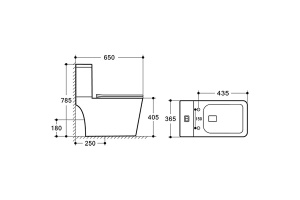 Чаша напольного унитаза Vincea Hope белая без бачка с сиденьем микролифт - 3