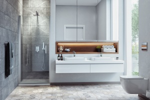 Душевая дверь Excellent Mazo 90 профиль хром стекло прозрачное - 2