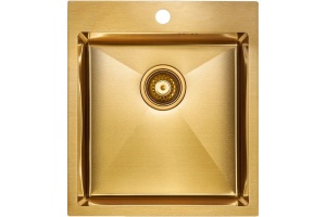 Мойка кухонная Paulmark Favore 45 брашированное золото