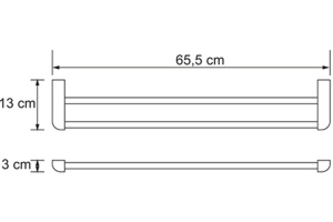 Полотенцедержатель Wasserkraft Kammel K-8340white двойной - 3