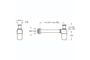 Сифон для раковины VITRA  (A45122EXP) - 2