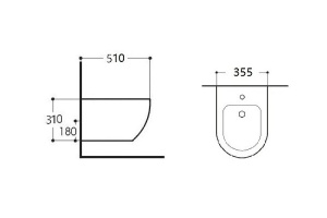 Биде подвесное Aquatek Европа 51 белый (AQ1016-00) - 2