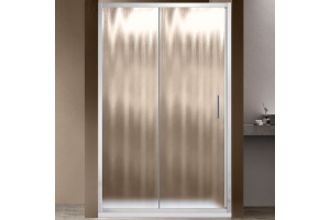 Душевая дверь Vincea Garda 140х190 хром стекло рифленое