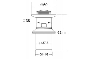 Донный клапан для раковины BelBagno сатин - 2