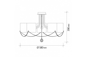 Люстра на штанге Escada Intense 683/5P - 3