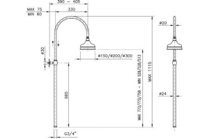 Душевая стойка Nicolazzi Classic Shower 5712WS DB 20 - 2