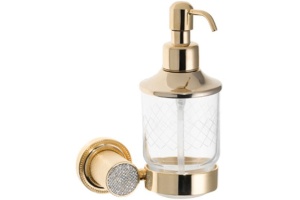 Дозатор для жидкого мыла Boheme Royal Cristal золото