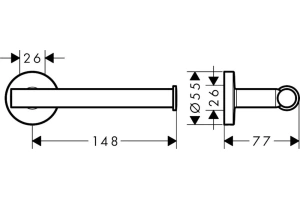 Держатель туалетной бумаги Hansgrohe Logis Universal 41726000 - 2
