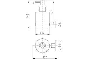 Дозатор для жидкого мыла Rav Slezak Yukon хром - белый - 3