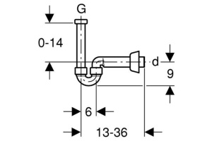 Сифон для биде Geberit 151.108.11.1 - 2