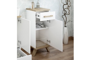 Тумба Sanflor Ингрид 30 швейцарский вяз, белая - 3