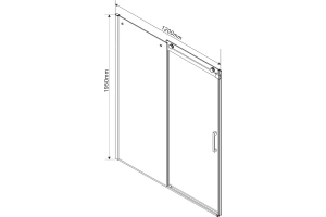 Душевая дверь Vincea Como 120 хром стекло прозрачное - 3