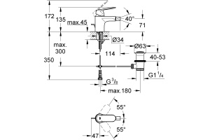 Смеситель Grohe Eurosmart Cosmopolitan 32839000 для биде - 2